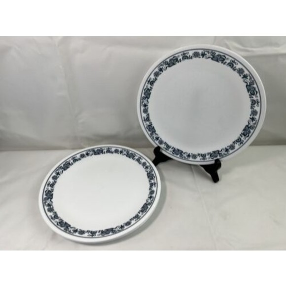 Corelle OLD TOWN BLUE Pattern Dinner Plate 10.25" Set of 4‎ Corning Ware Vintage - Picture 1 of 9
